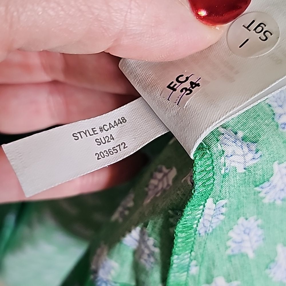 NWOT J.crew 16 Short Sleeve Cinch tie Waist shirt dress green - Picture 9 of 11